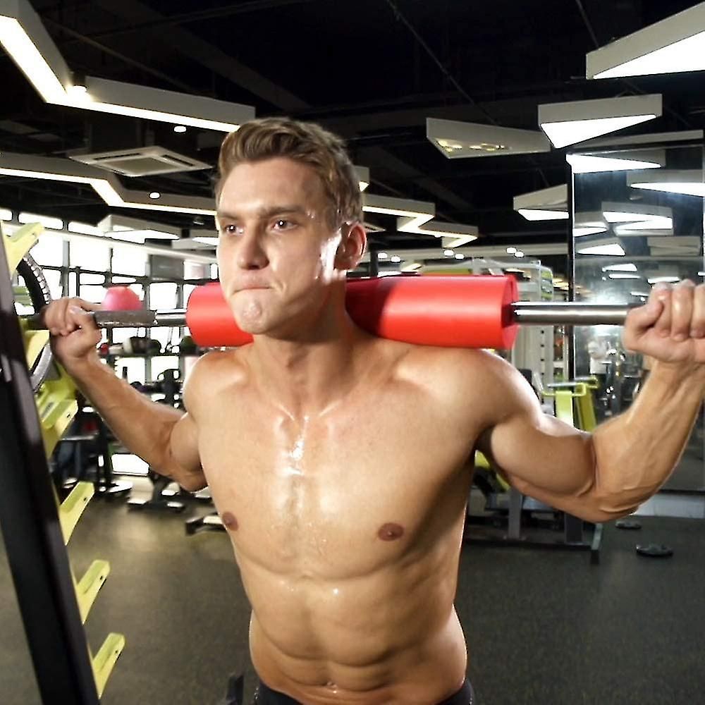 Barbell Squat Neck Rack Cushion Foam Shoulder Pad Fitness Padded Squat - Red โ image 3