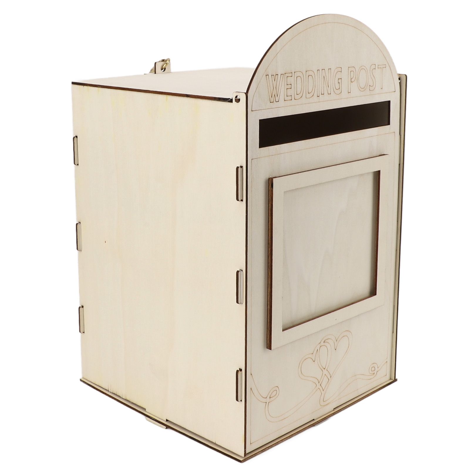 DIY Wooden Wedding Mailbox Post Box with Lock Key for Reception Wedding Anniversary Party Decoration JM01617 — image 4