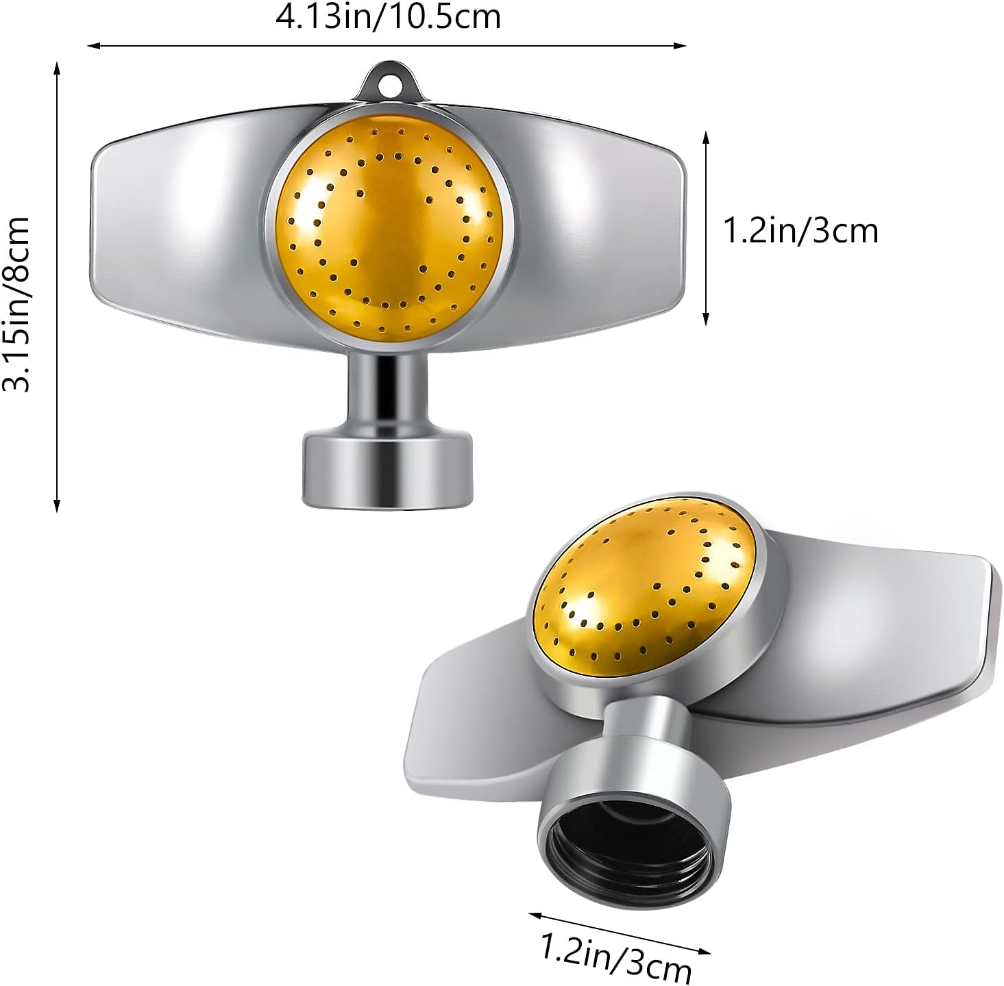 3 Pieces Metal Spot Sprinkler Circle Pattern 3/4 Inch Internal Thread Adjustable 360 Degree Square for Small Area Yard Lawn Garden Watering โ image 2