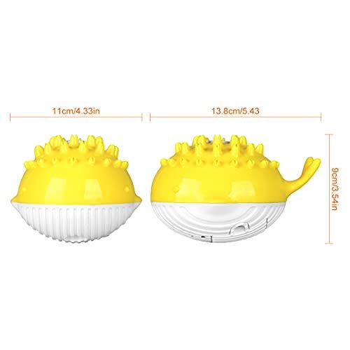 Dog Chew Toy Water Spray Pet Toy, Electric Dog Toy Molar Toothbrush for Aggressive Chewer Interactive Play Floating Toy (Yellow) — image 2