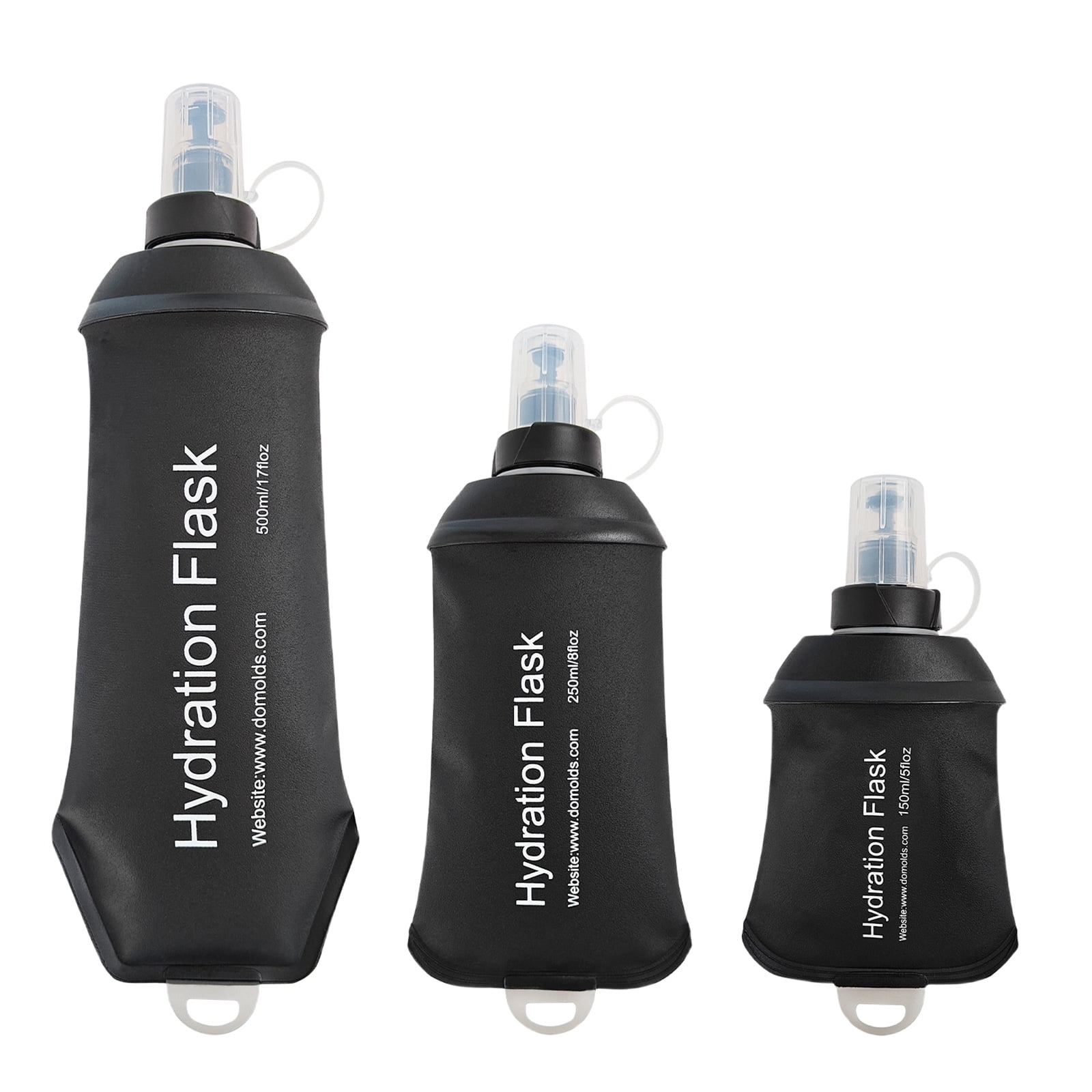 150ml Soft Flask,Light Tpu Foldable Soft Water Bottle Leak Proof Hydration Flask,Soft Water Bottle Running for Running Hiking Cycling Camping Portable Travel — image 5