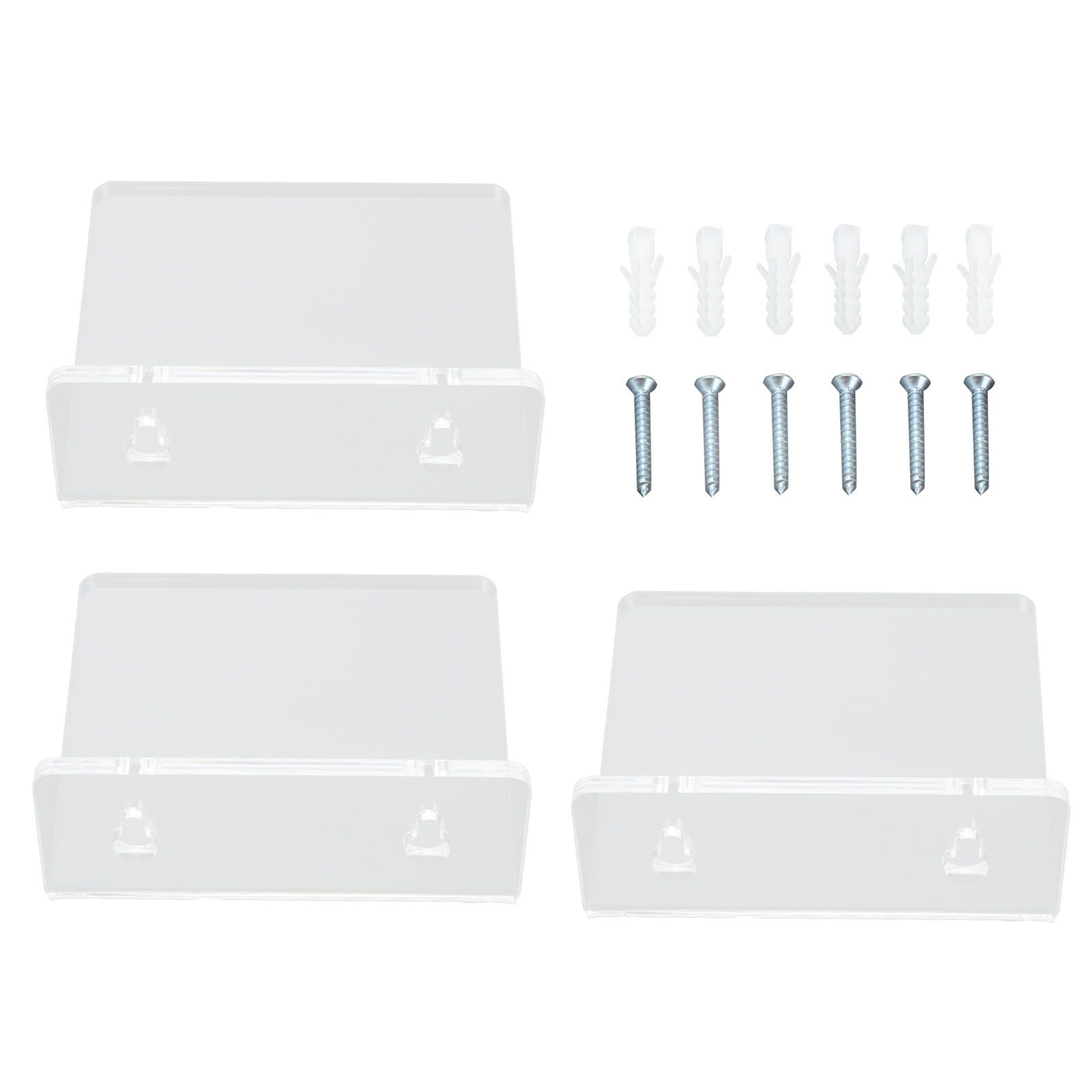 3PCS Clear Acrylic Display Rack Wall Mounted Floating Shelf for Home Toys Potted Plant Doll — image 6