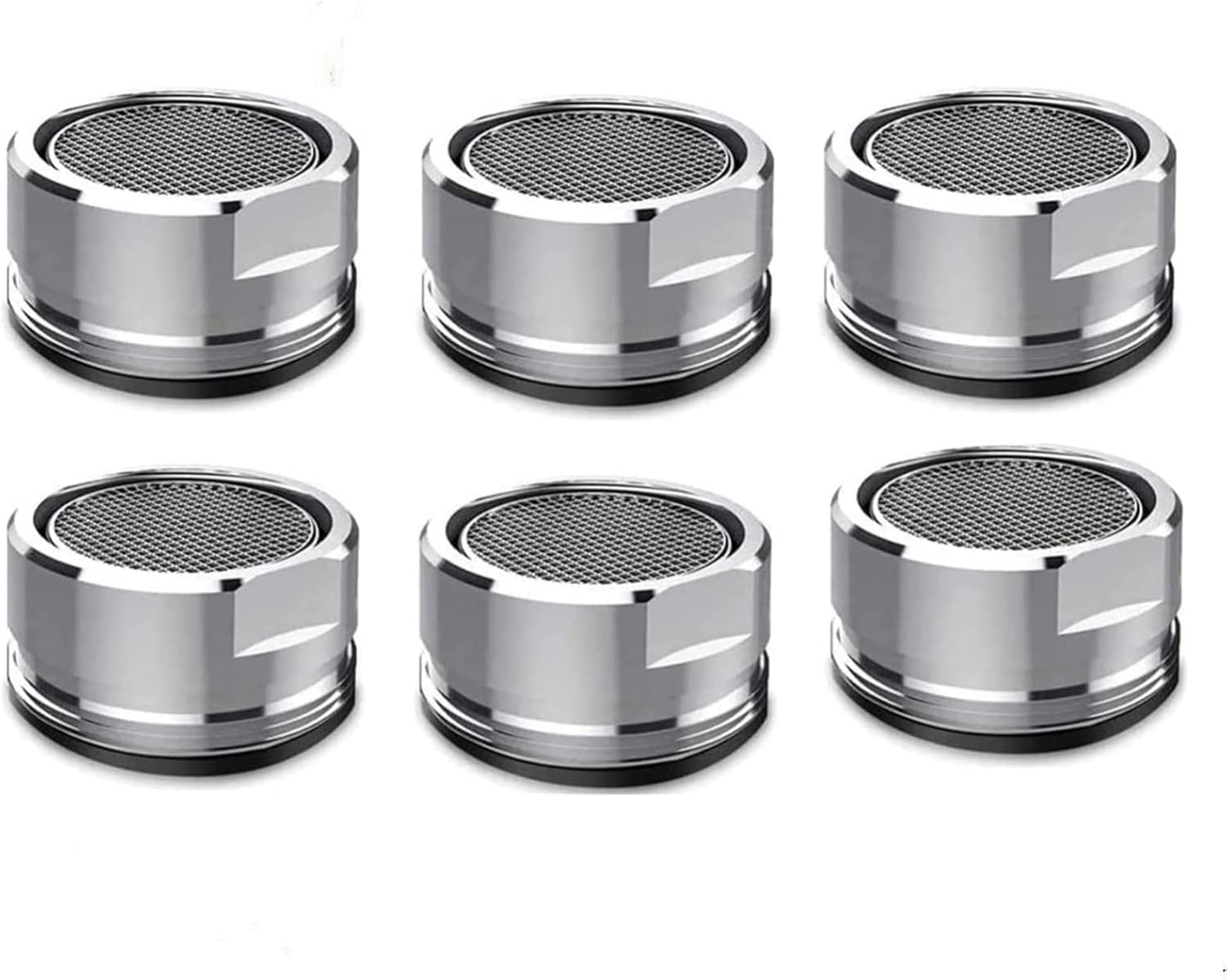 6 Pack Faucet Aerator 2.2 GPM Bathroom Sink Aerator Regular Standard Replacement Parts with Brass Shell 15/16-Inch Male Threads Aerator Faucet Filter with