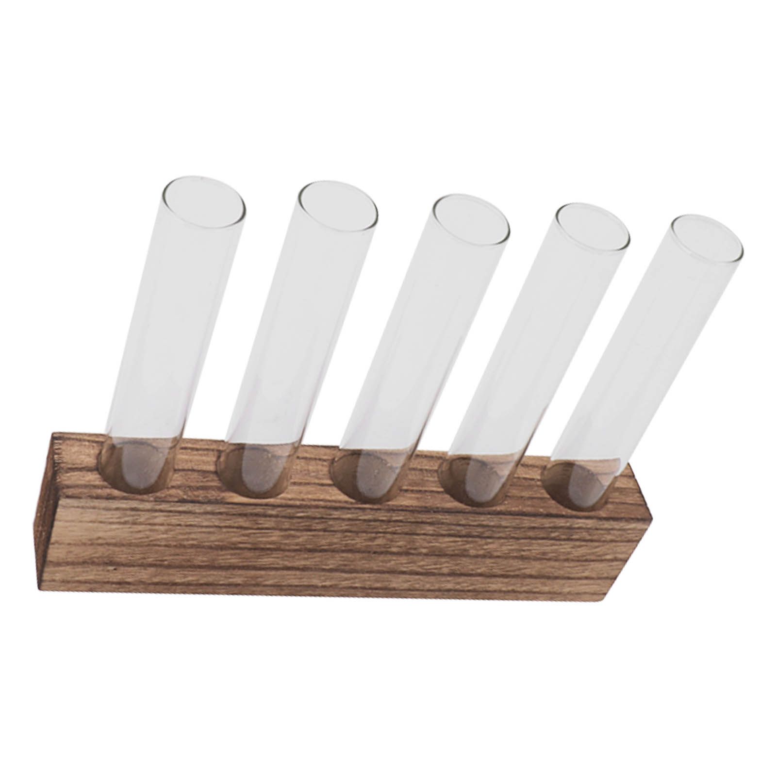 Glass Plant Propagation Station Plant Propagation Tubes Desktop Plant Terrarium With Wooden Stand Mini Test Tube Home Decor 5 Tubes โ image 4