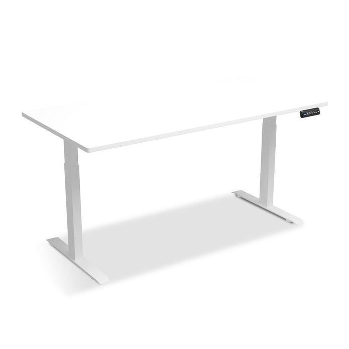AMZ Electric Height Adjustable Standing Desk 160x80cm Sit Stand Desk Top for Home Office (White Frame + White Desktop) — image 4