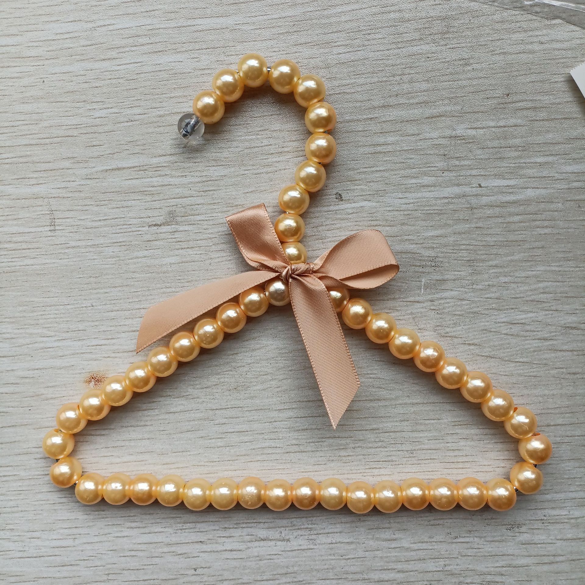 Pet Clothes Hanger CAYJ Pearl Bowknot New-Gold 1 hanger