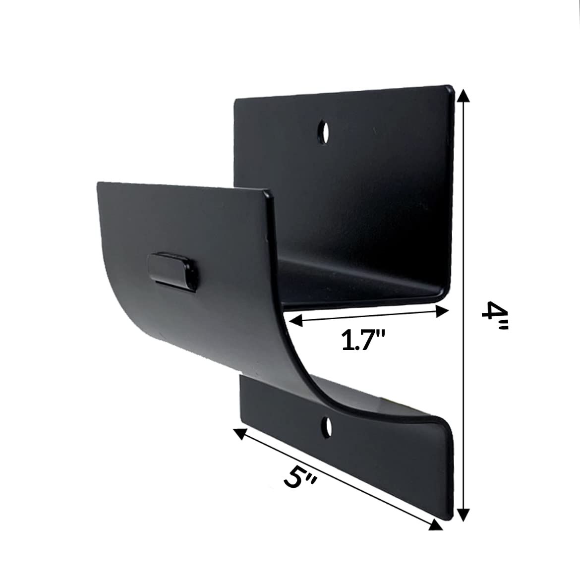 5-in Steel Wall Mount Ladder and Wheelbarrow Hanger,Easy and effortless installation with no assembly required Matte Black — image 2