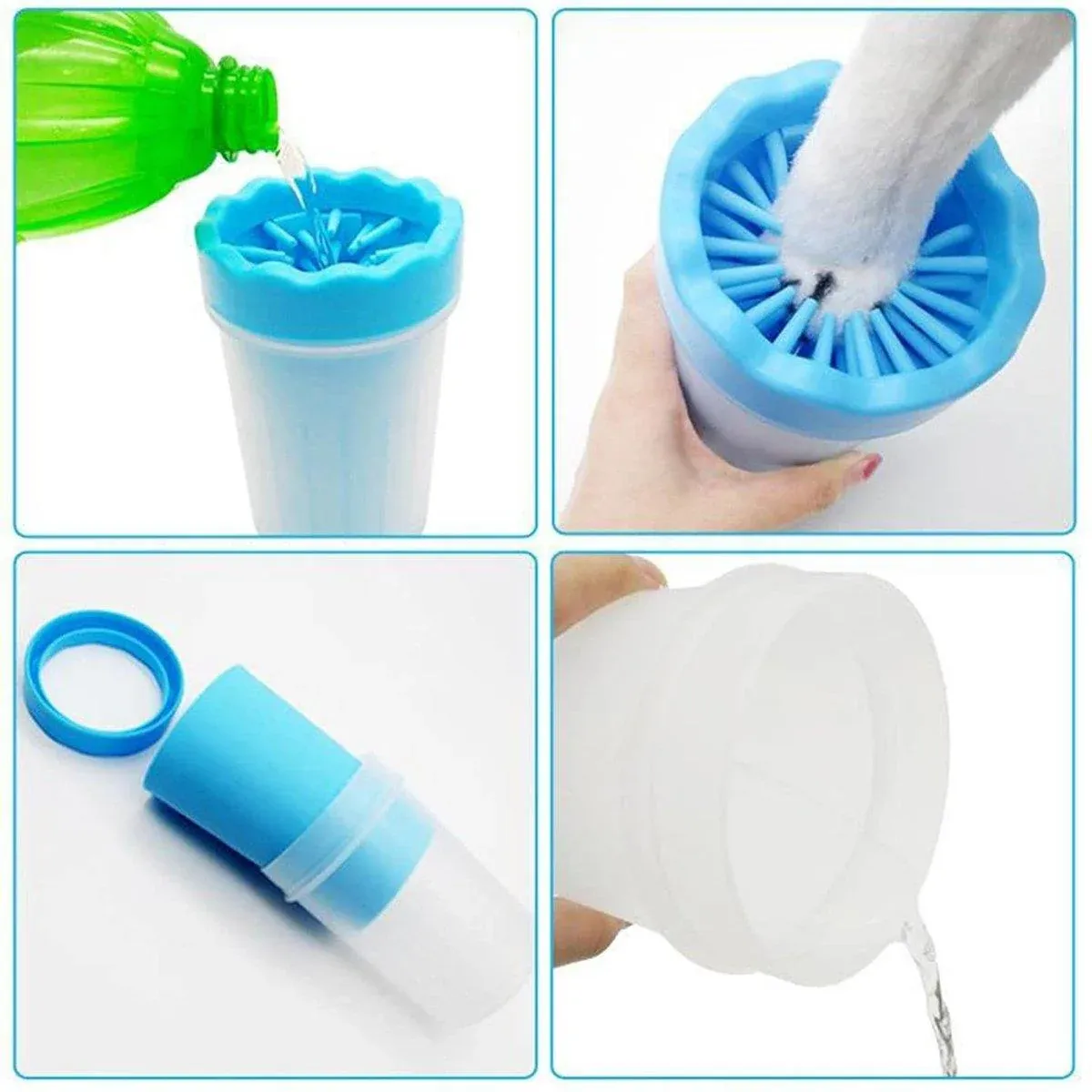 Dog Paw Cleaner Pet cat Foot Washer Cup Feet Clean Brush Cleaning Paws Wash Tool - Green — image 6
