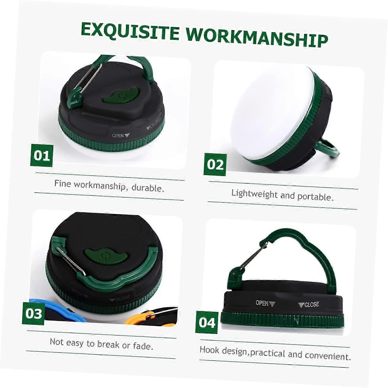 2pcs LED Camping Lantern Battery Powered with Hook Hanging Design for Tent, Outdoor Emergency Light โ image 5