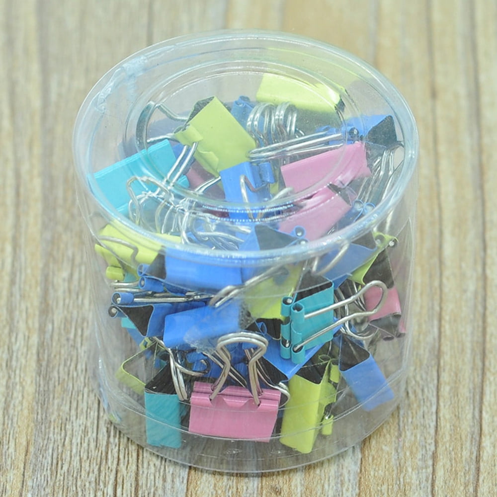 60 Pcs Colored Binder Clips, Paper Clamps, Paper Binder Clips, Assorted sizes, Metal Colorful Binder Clips, for Home Office Supplies Multicolor — image 3
