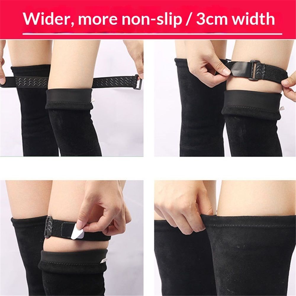 Knee boots straps, 4 pieces Knee boots women anti-slip boots Fixed belt straps with 12*4 pieces of adhesive tape — image 4