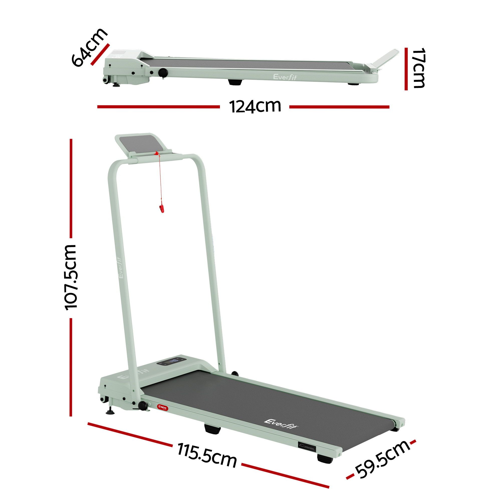 Everfit 3 in 1 Walking Pad Treadmill 12% Incline Under Desk Foldable Treadmills for Home Gym With 38cm Wide Belt APP Control — image 2