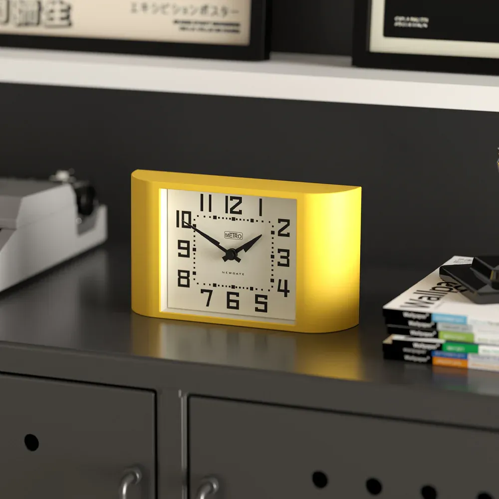 Newgate Mini Metro Mantel Clock-Yellow — image 2