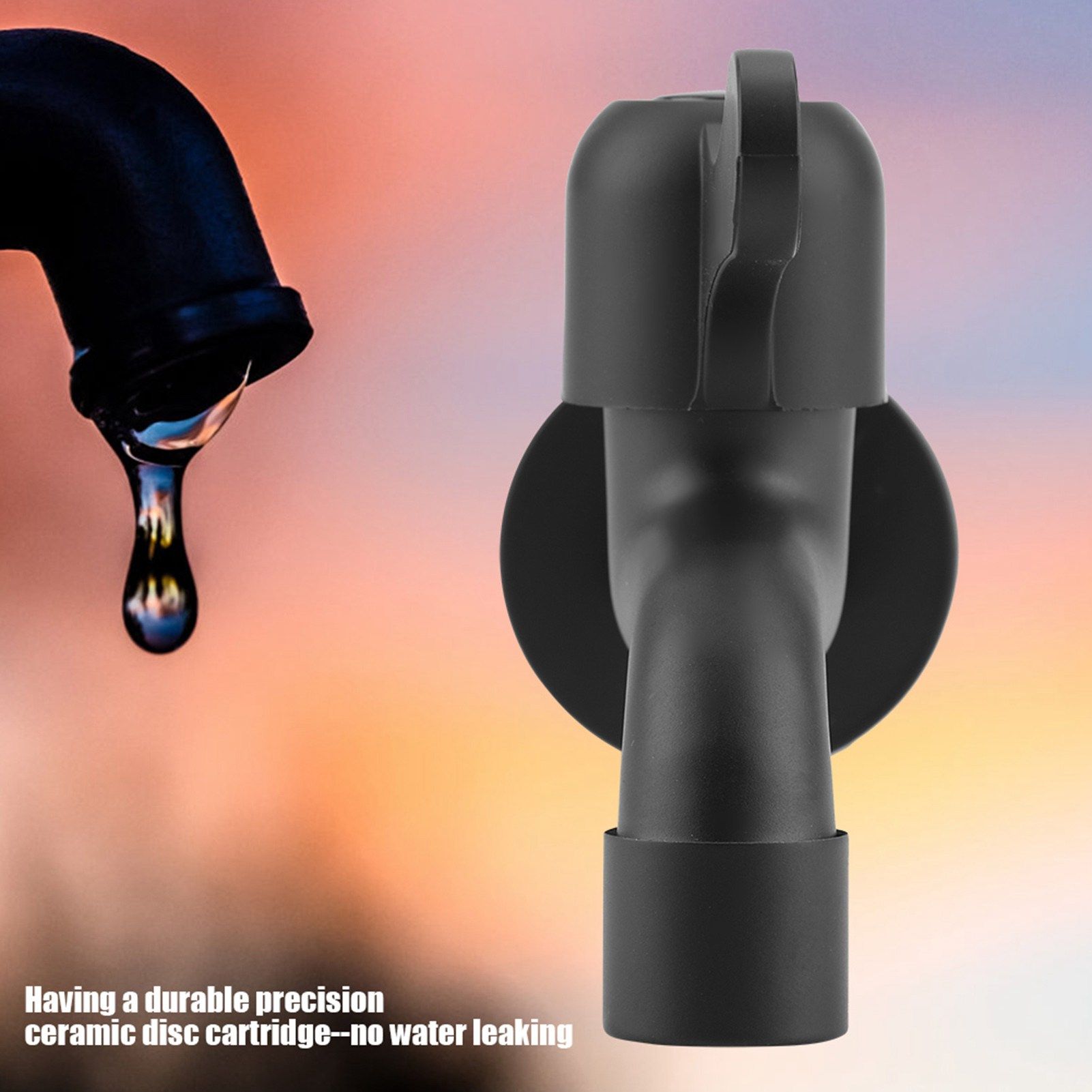304 Stainless Steel Black Wall Mount Tap Garden Water Faucet for Bathroom(Mop Pool) โ image 6