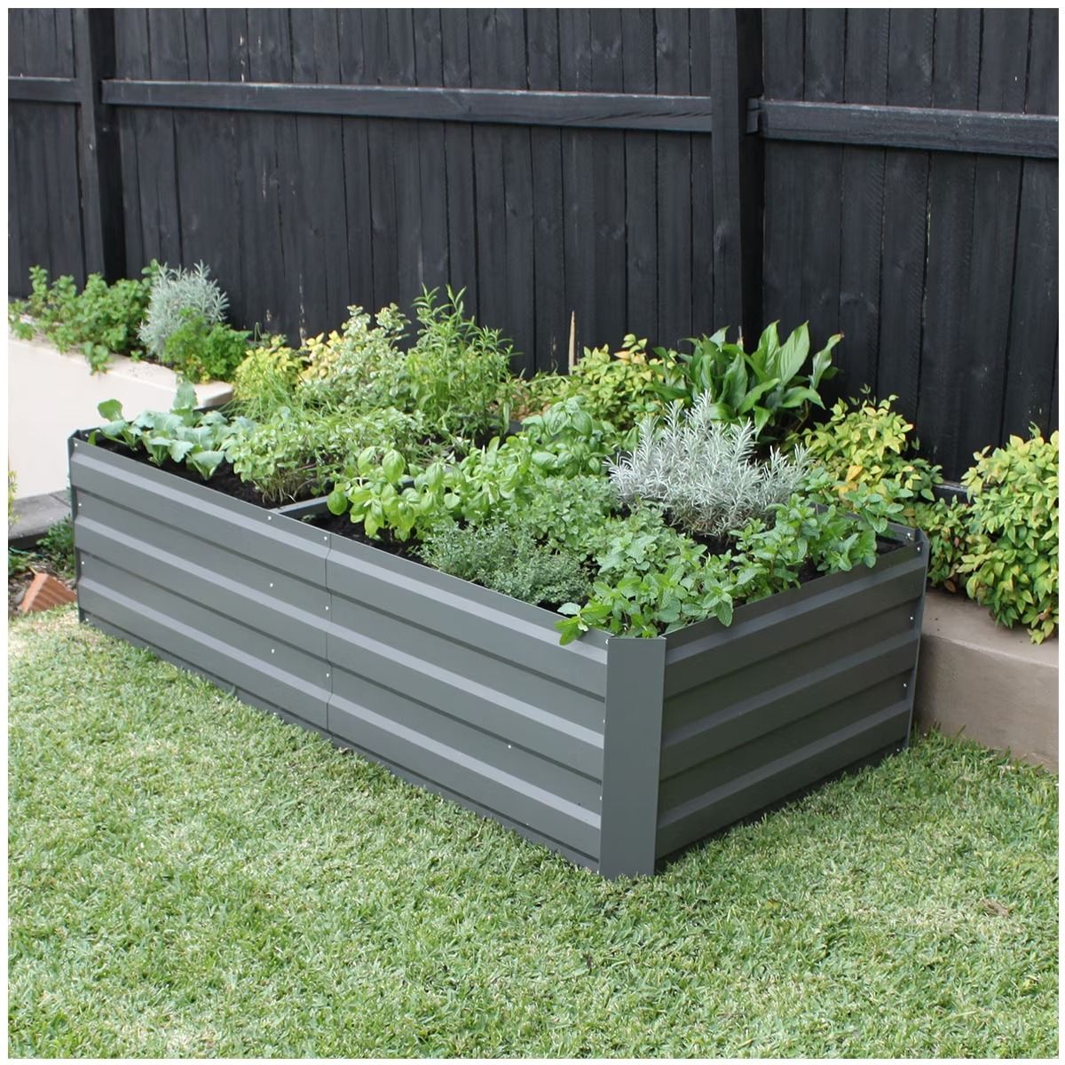 Large Garden Bed 180 x 90 x 45cm Slate Grey โ image 2