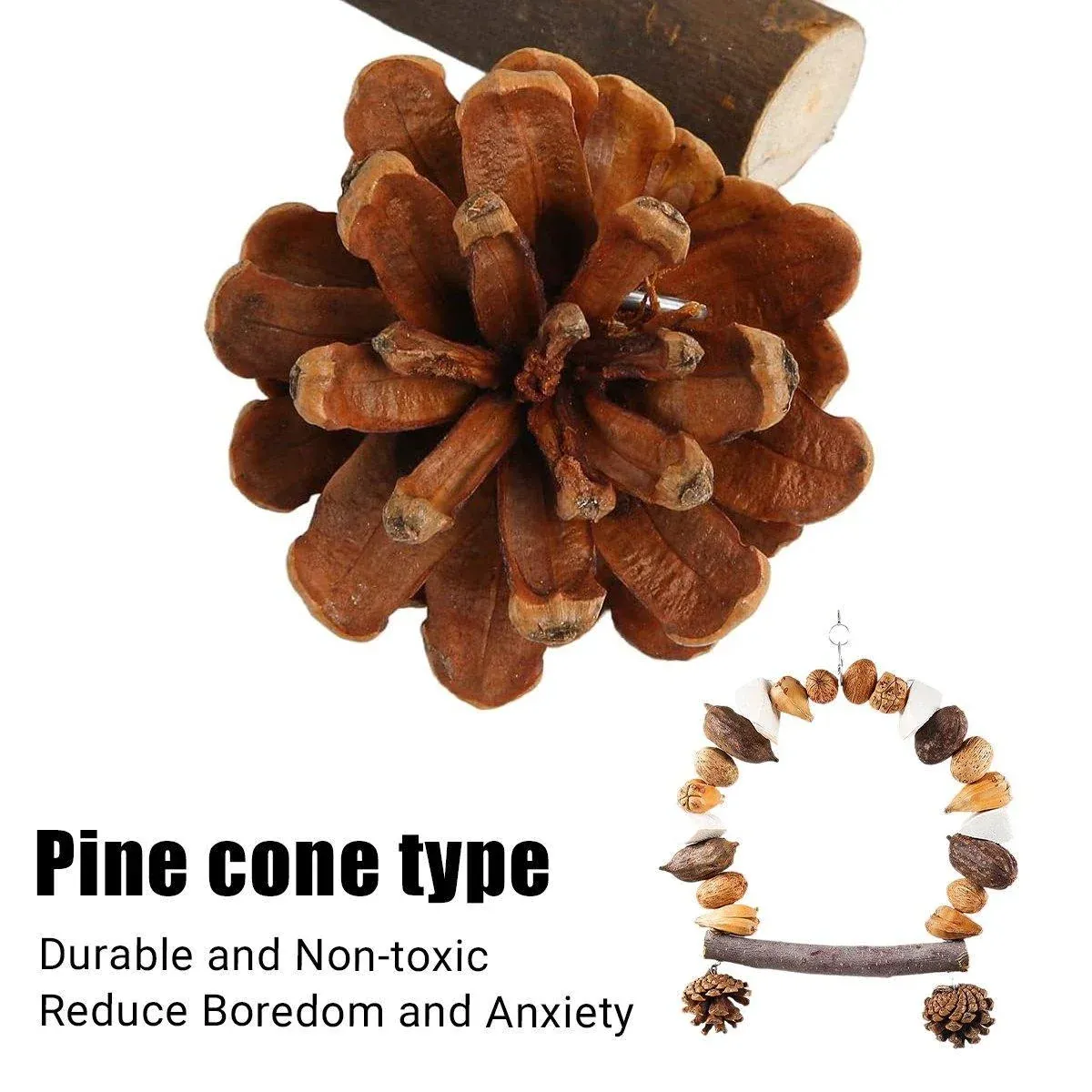 Parrot Chew Toy For Training Climbing Grinding Teeth Relief Durable Bird Toy - Pineapple Fruit โ image 6