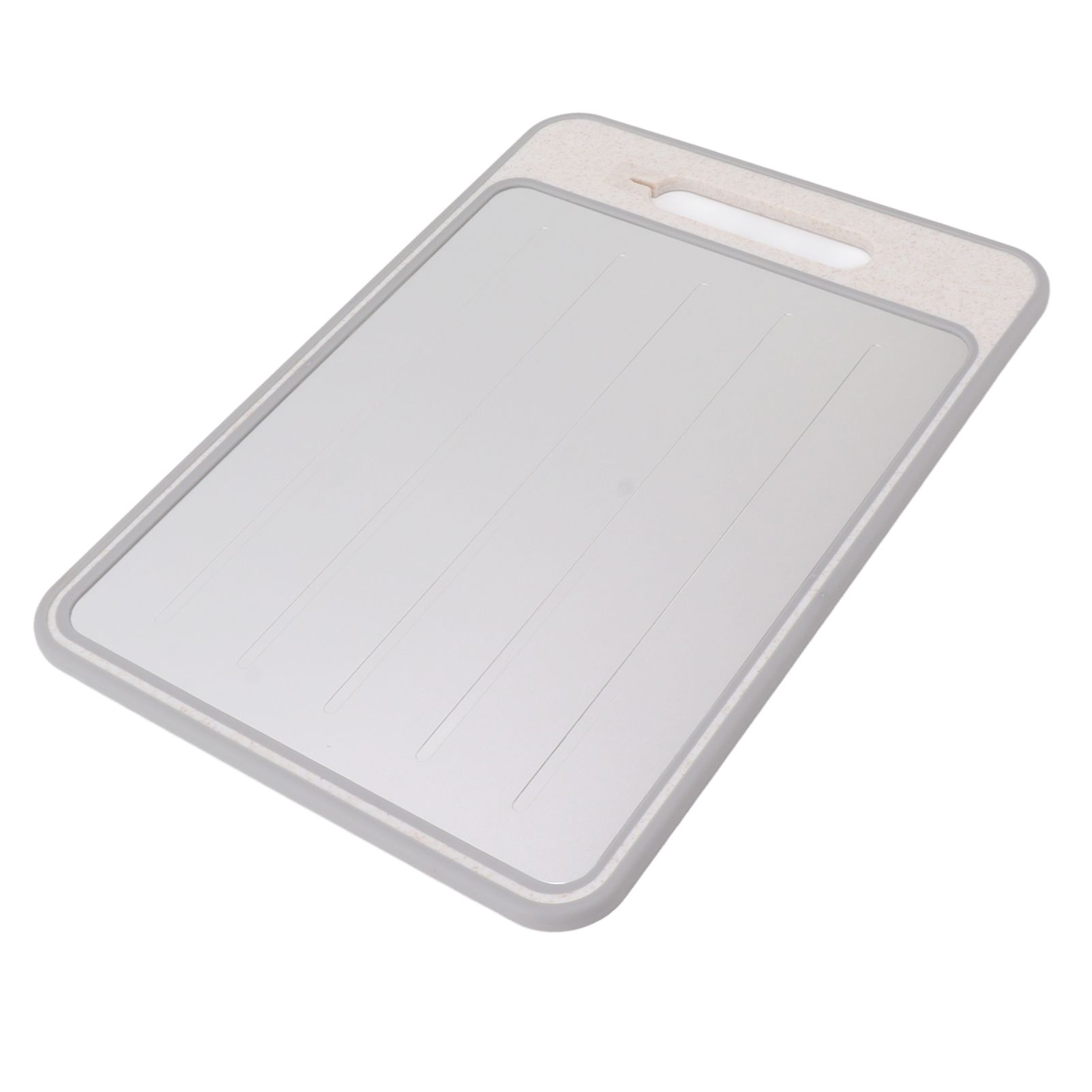 Double Sided Cutting Board Rapid Thawing and Grinding Plate with Knife Sharpener for Kitchen Khaki โ image 5