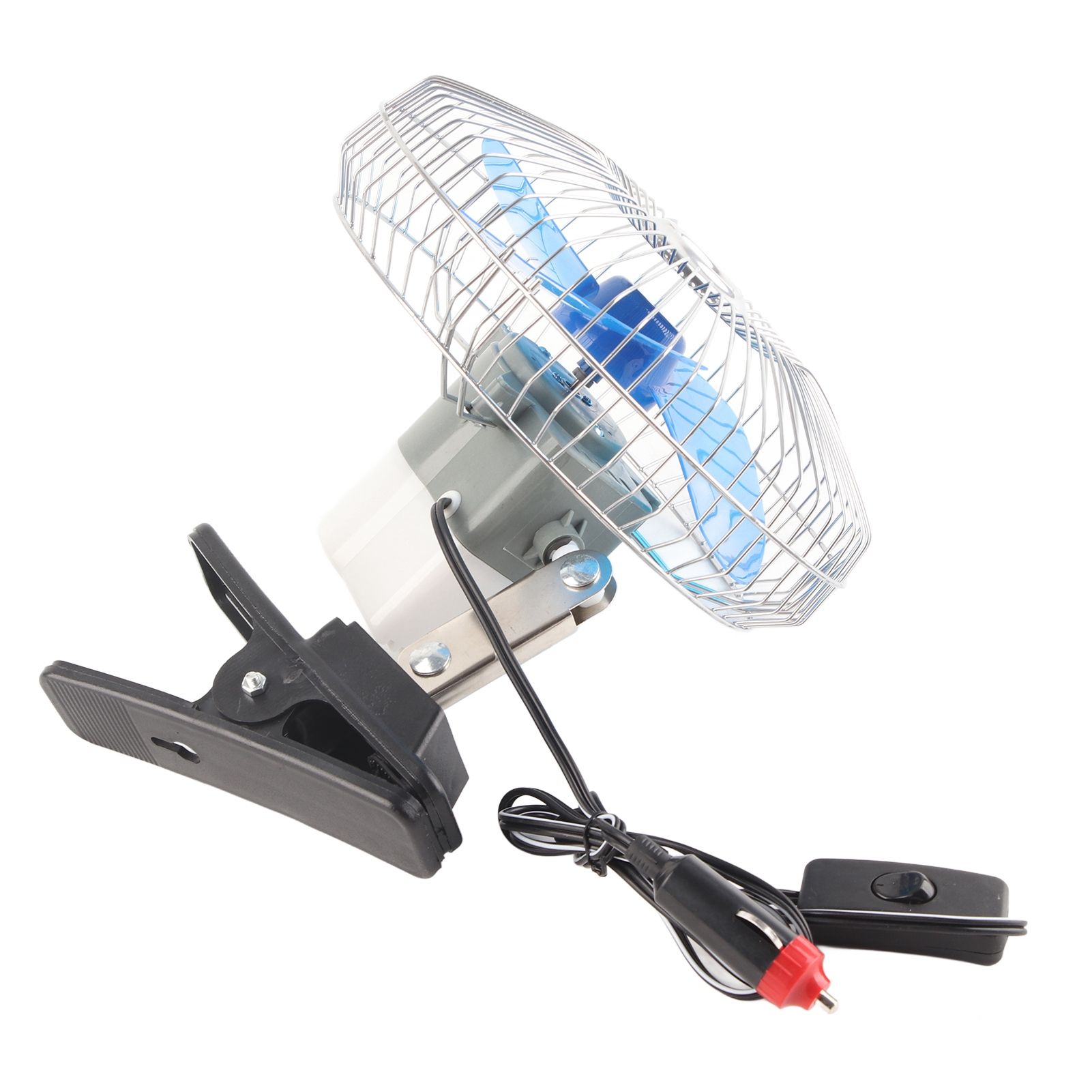 12V 25W Mini Portable Auto Vehicle Clip On Cooling Oscillating Fan for Car Truck Dashboard — image 6