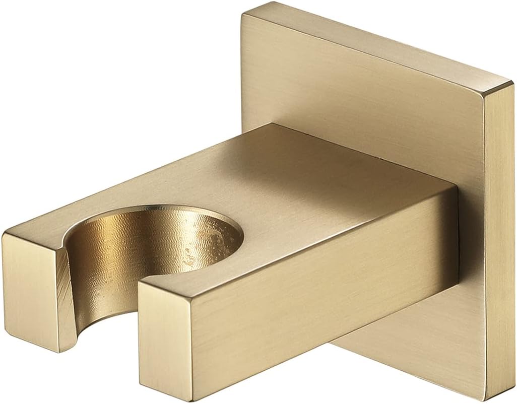 Wall Mounted Bracket for Handheld Shower Head Multicolor Adjustable Holder Design To Meet Any Space Bathroom Showering Spraying Angle Chrome,Brushed gold