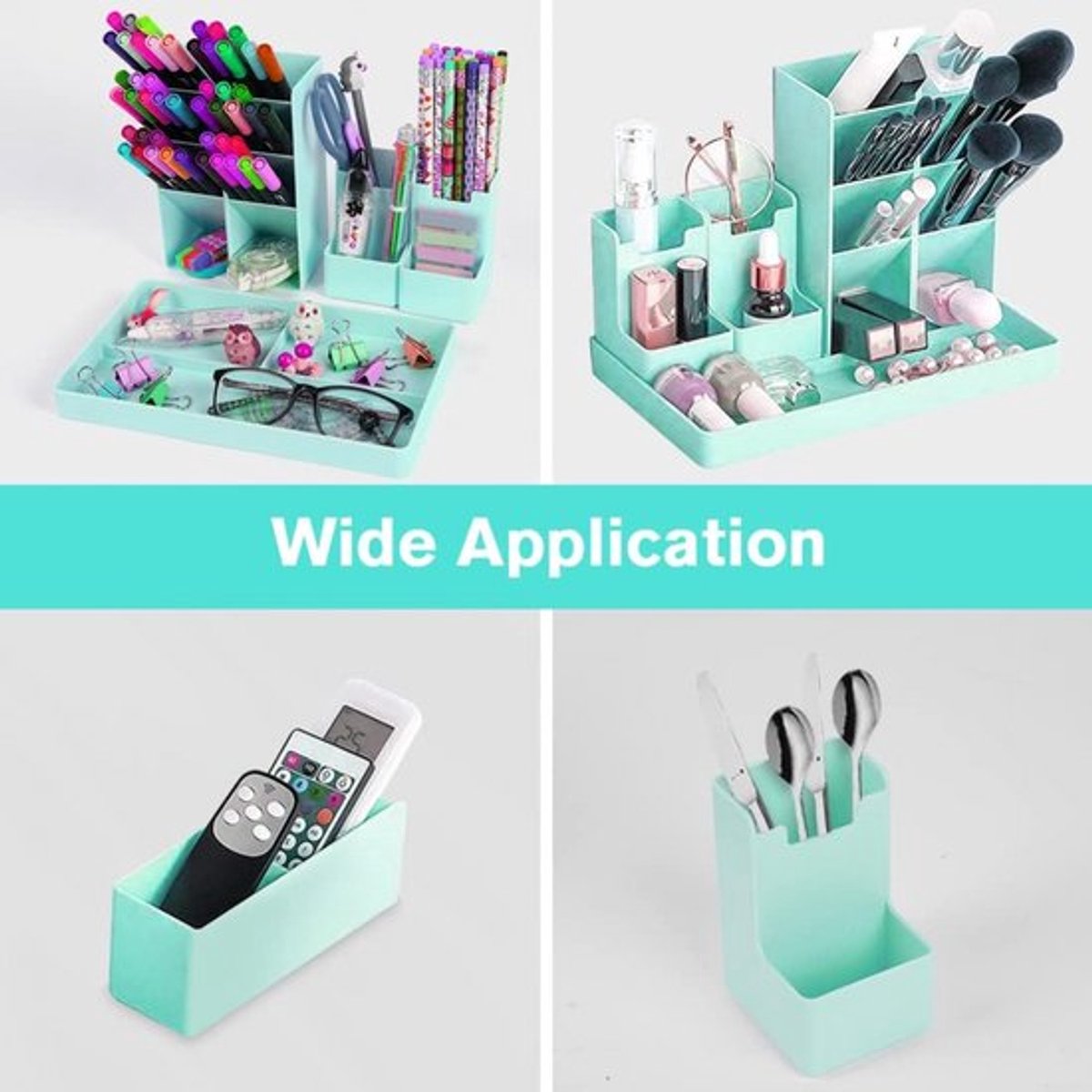 Pen Tray - 13 Compartments - Pen Holder - Desk Organizer - Pen Trays - Desk Organizer - Pen Case - Plastic - Removable - Storage System - Letter Tray - Desk — image 5