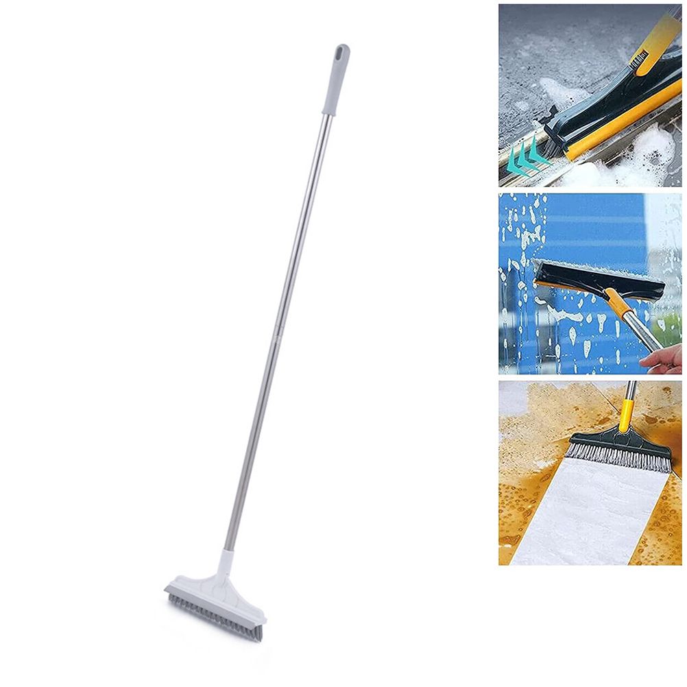 Floor Scrub Brush with Detachable Long Handle 120° Rotating Shower Floor Scrubber Household Cleaning Brush for Bathroom Kitchen — image 2