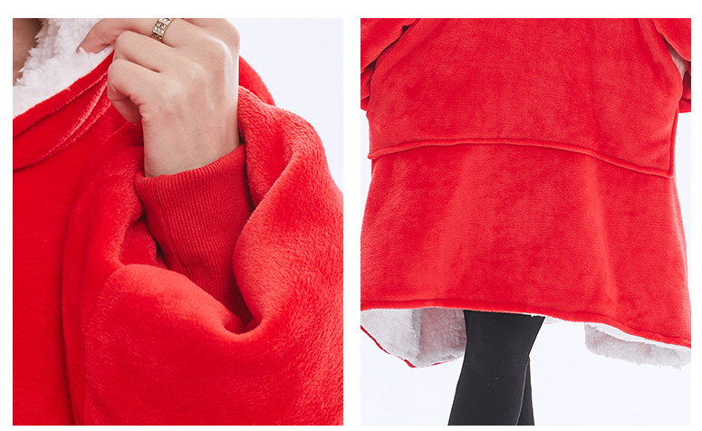 Purple Oversized Wearable Blanket Hoodie - Ultra Soft & Cozy Snuggle Pullover for Adults โ image 4