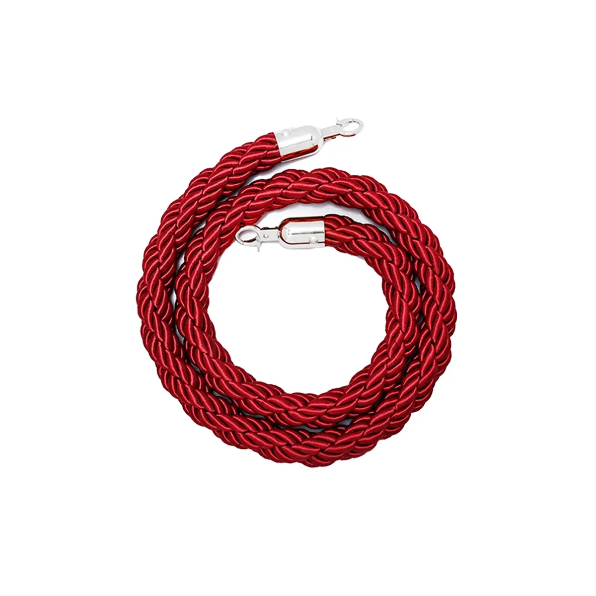 Barrier Warning Line 15M Welcome Pole Isolation Railing Guardrail Expandable - Red