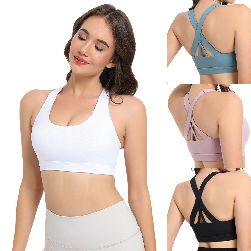 2-Pack Pink High-Support Shockproof Sports Bra(M Size) - Women's Backless Yoga Running Vest with Naked-Feel Comfort (Padded & Wire-Free) — image 3