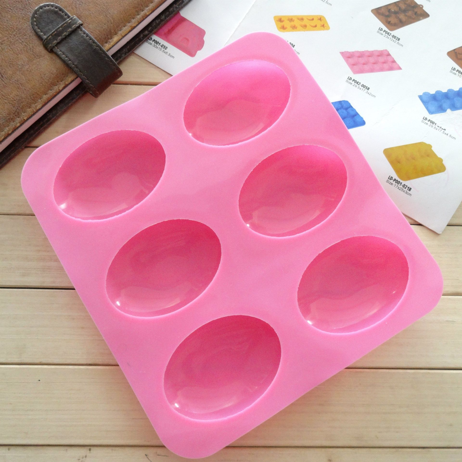 Chocolate mold cooking supplies, silicone oval soap mold — image 2