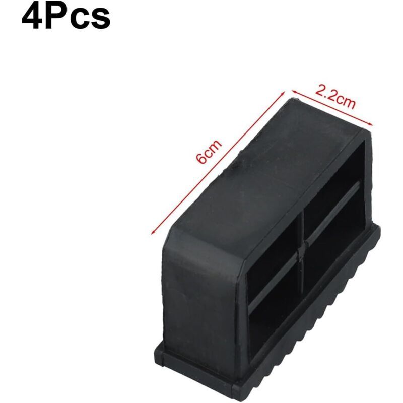 4 Pcs Ladder Stabilizer Pads Slip, in Rubber Anti-for Legs of Folding Ladders, 60 X 22 mm, 22 mm โ image 2