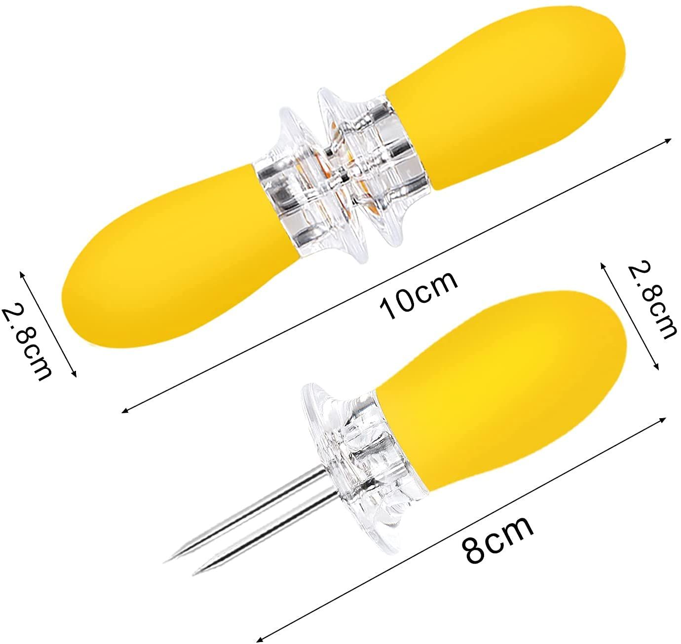 Corn Holders, 4Pcs Corn Cob Holders Stainless Steel Corn on The Cob Holders BBQ Fork Skewers for Home Cooking Parties Camping โ image 5