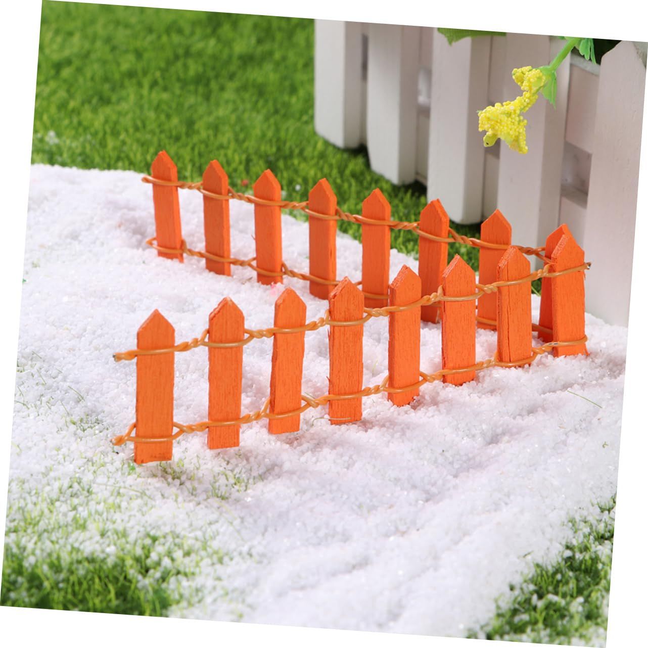 Christmas Decorations Garden Border Fence Miniature Christmas Trees Fence Accessories Nativity Decor Wood Picket Christmas โ image 5