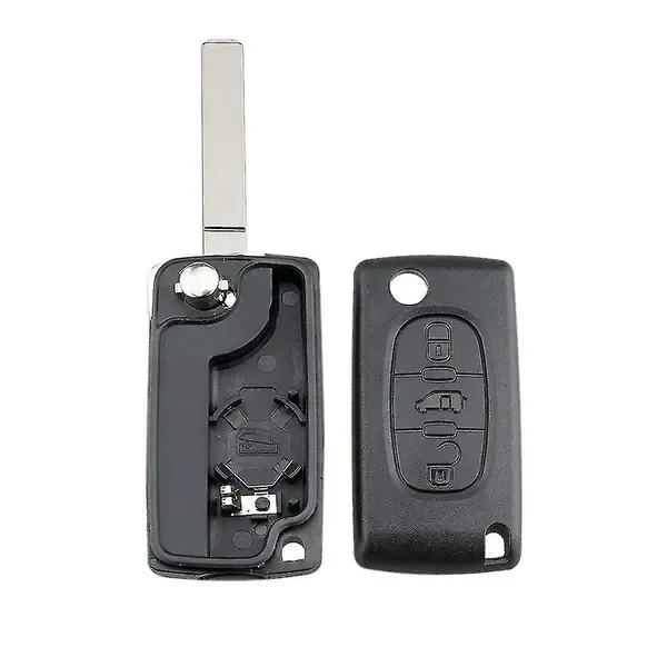 3 Button Key Fob Remote Control Case Cover for Peugeot Partner Citroen Berlingo Dispatch, Replacement Shell Only