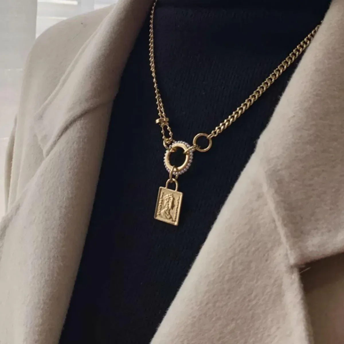 Vintage Gold Necklace Elegant Jewelry Women Classic Beauty Statement Piece โ image 5