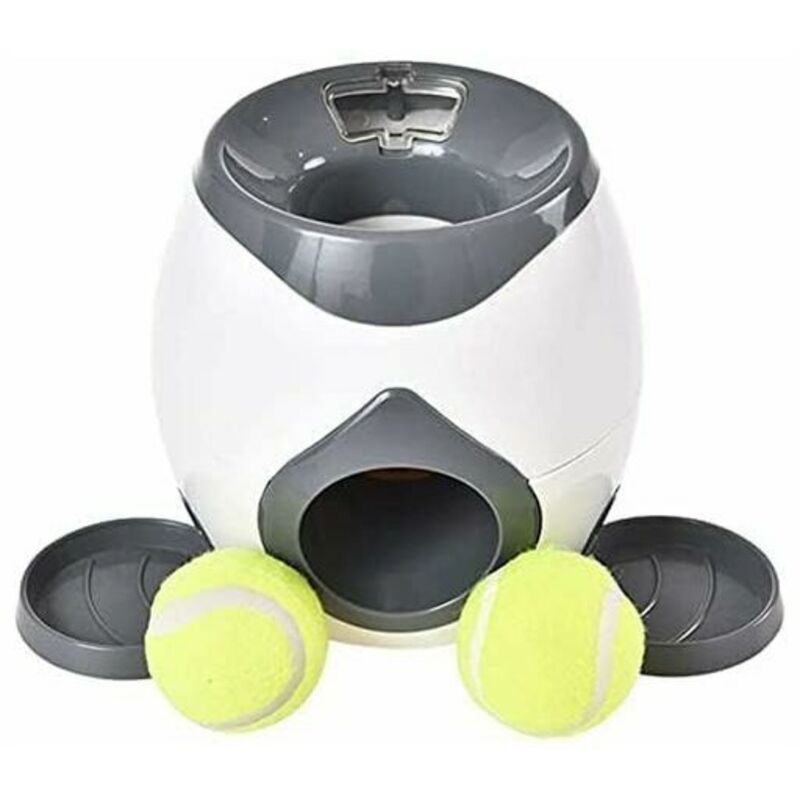 Automatic Pet Treat Dispenser Toy with 2 Tennis Balls and Feeding Spoon for IQ and Coordination Training — image 3