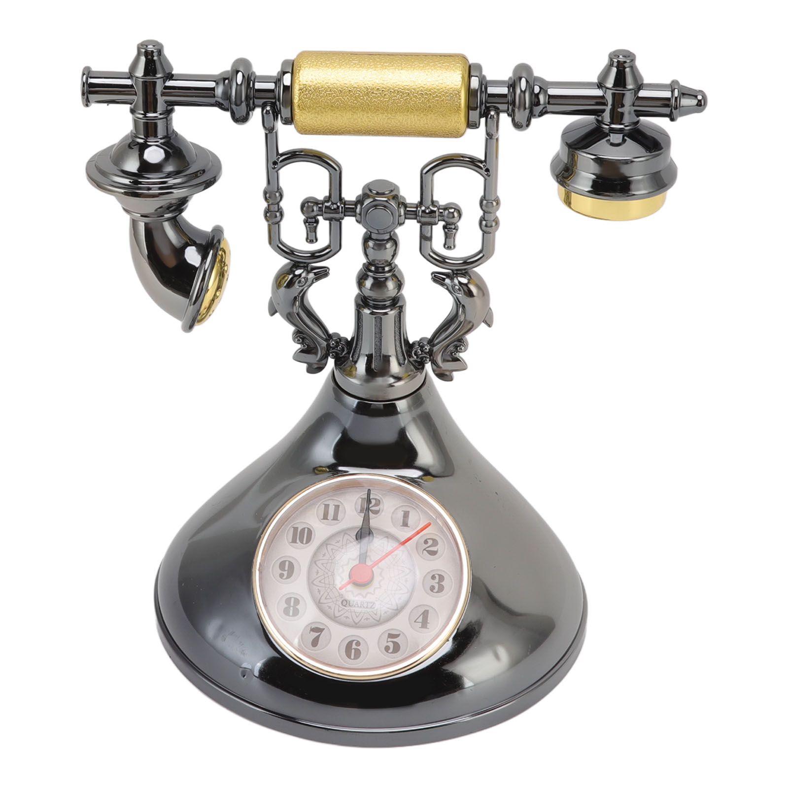 Vintage Telephone Alarm Clock Unique Elegant Accurate Time Bedside Clock Decoration for Home Cafe Office YF020 1 — image 3