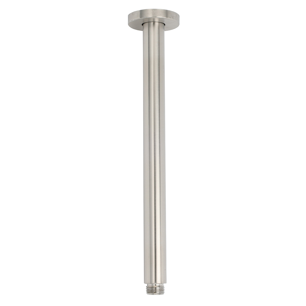 Brushed Nickel Round 8" Shower Rain Head + 300mm Brass Ceiling Dropper Arm Set โ image 2