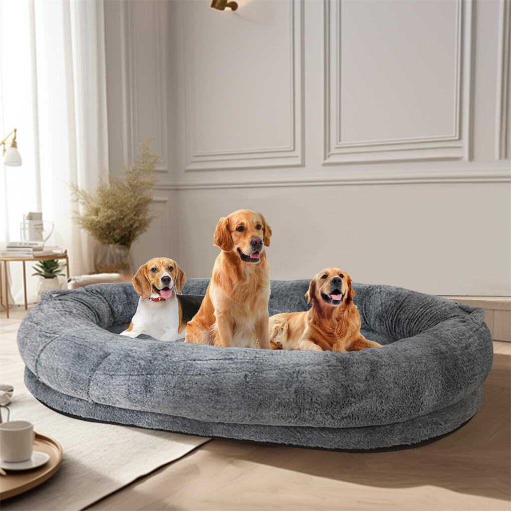 Xxxl Human-Sized Dog Bed Washable Orthopedic Pet Bed Bean Bag With Soft Blanket — image 6