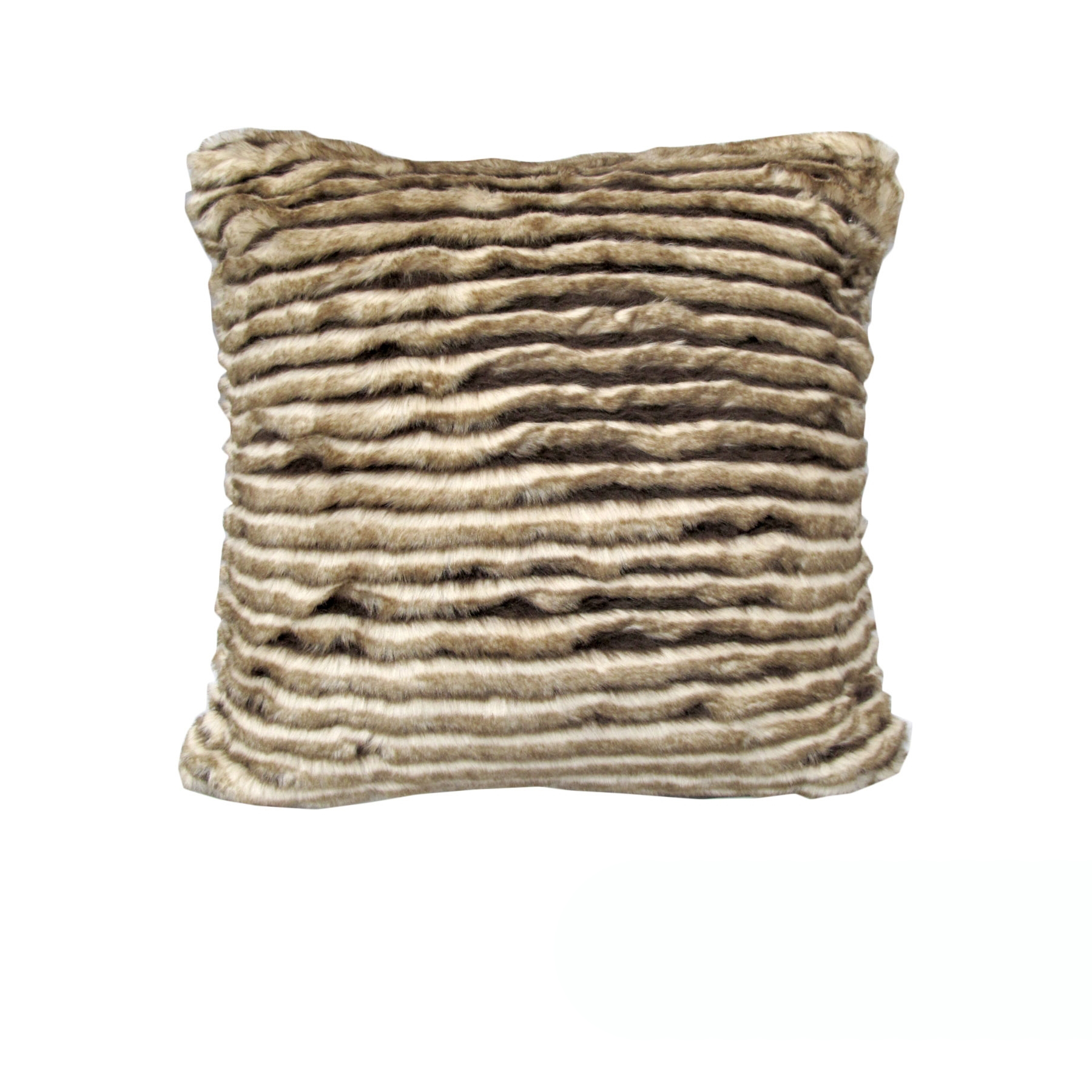 Rapee Bobcat Faux Fur Cushion Cover - Sand 45 × 45 cm
