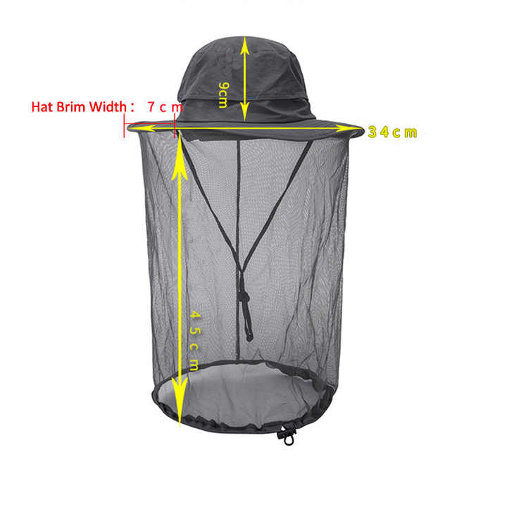 Beige Outdoor Mosquito Net Hat - Sun Protection and Insect Repellent Bucket Hat — image 5