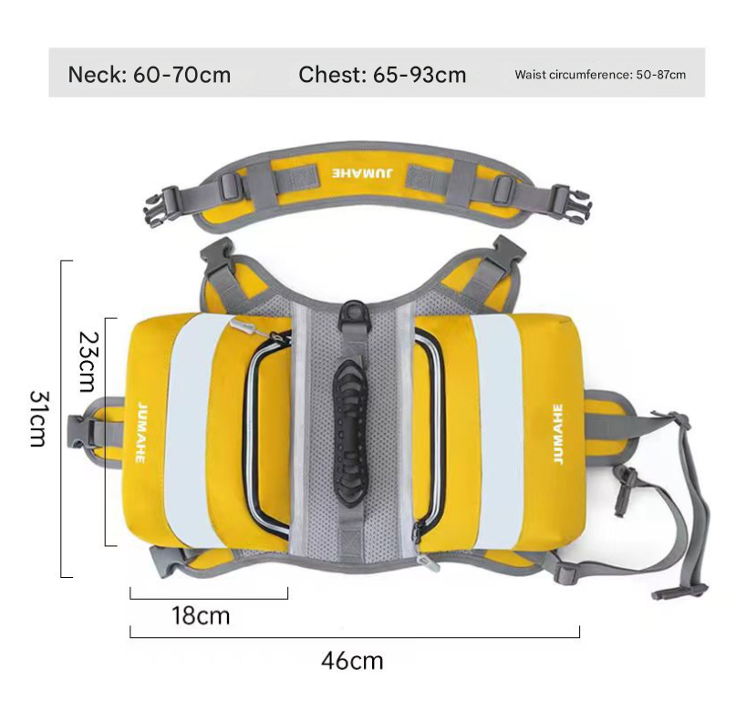 Yellow Saddle Bag Dog Backpack - Adjustable Harness Pack for Hiking, Camping & Travel with Medium to Large Dogs — image 2