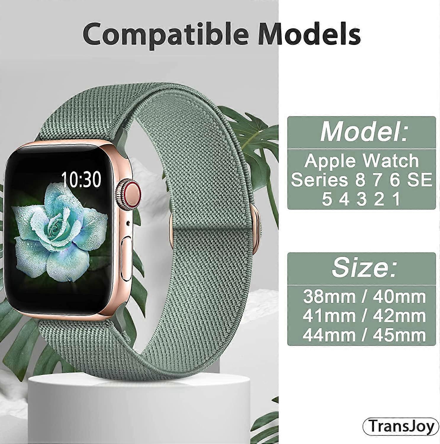 5-pack Nylon Stretch Band Compatible with Apple Watch 42mm 44mm 45mm Women Men, Fabric Elastic Bracelet Solo Loop Band for iWat—max — image 4