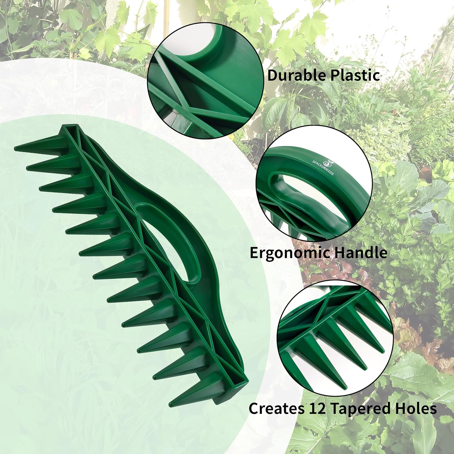 The Row Seeder by – Handheld Garden Tool for Precise Seed & Seedling Spacing in Rows & Seed Trays – for Vegetables, Flowers & Herbs. Durable & Ergonomic — image 4