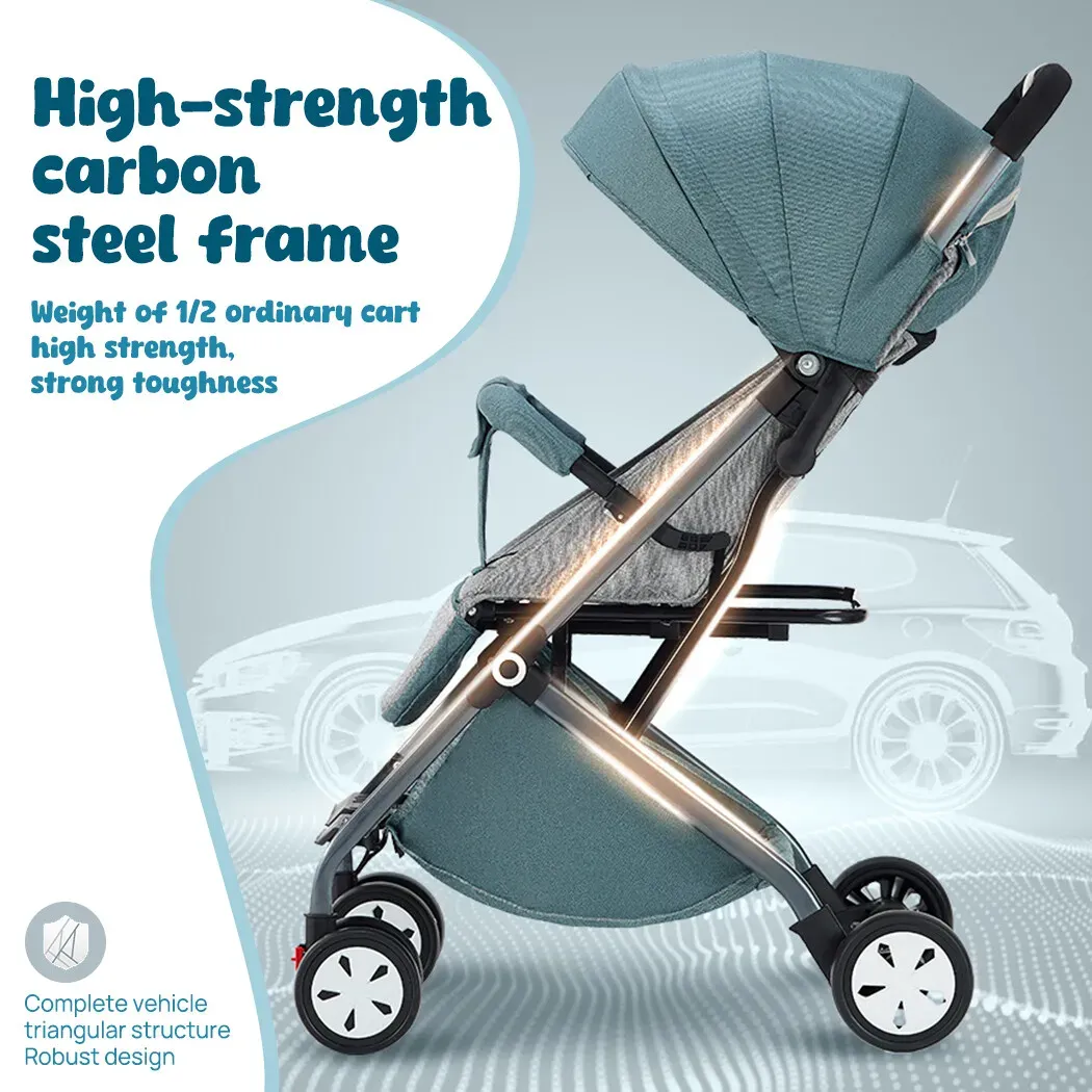 Lightweight Compact Baby Stroller Pram in Pink - Easy Fold for Travel โ image 5
