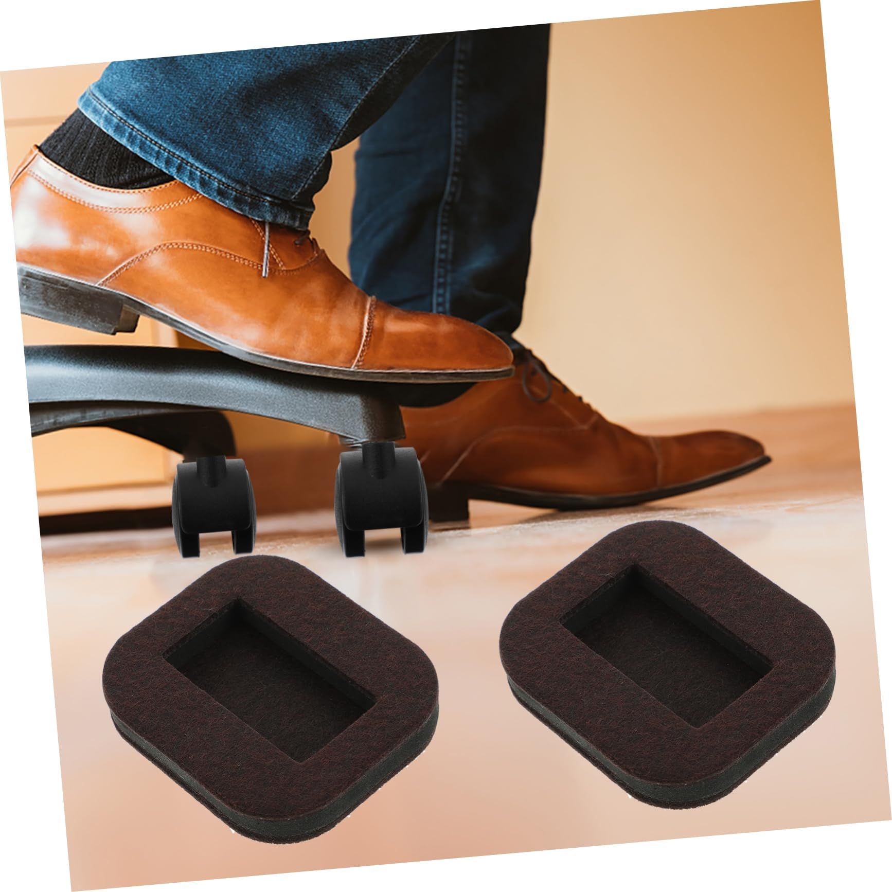 2Pcs Pulley Holder Furniture Bed Cups Furniture Cups Chair Wheel Stoppers Chair Caster Stoppers Furniture Stopper Office Chair โ image 3