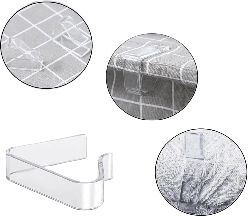 12pcs plastic tablecloth clips for thick tables, garden table camping picnic, compatible with most brands, 12cm โ image 6