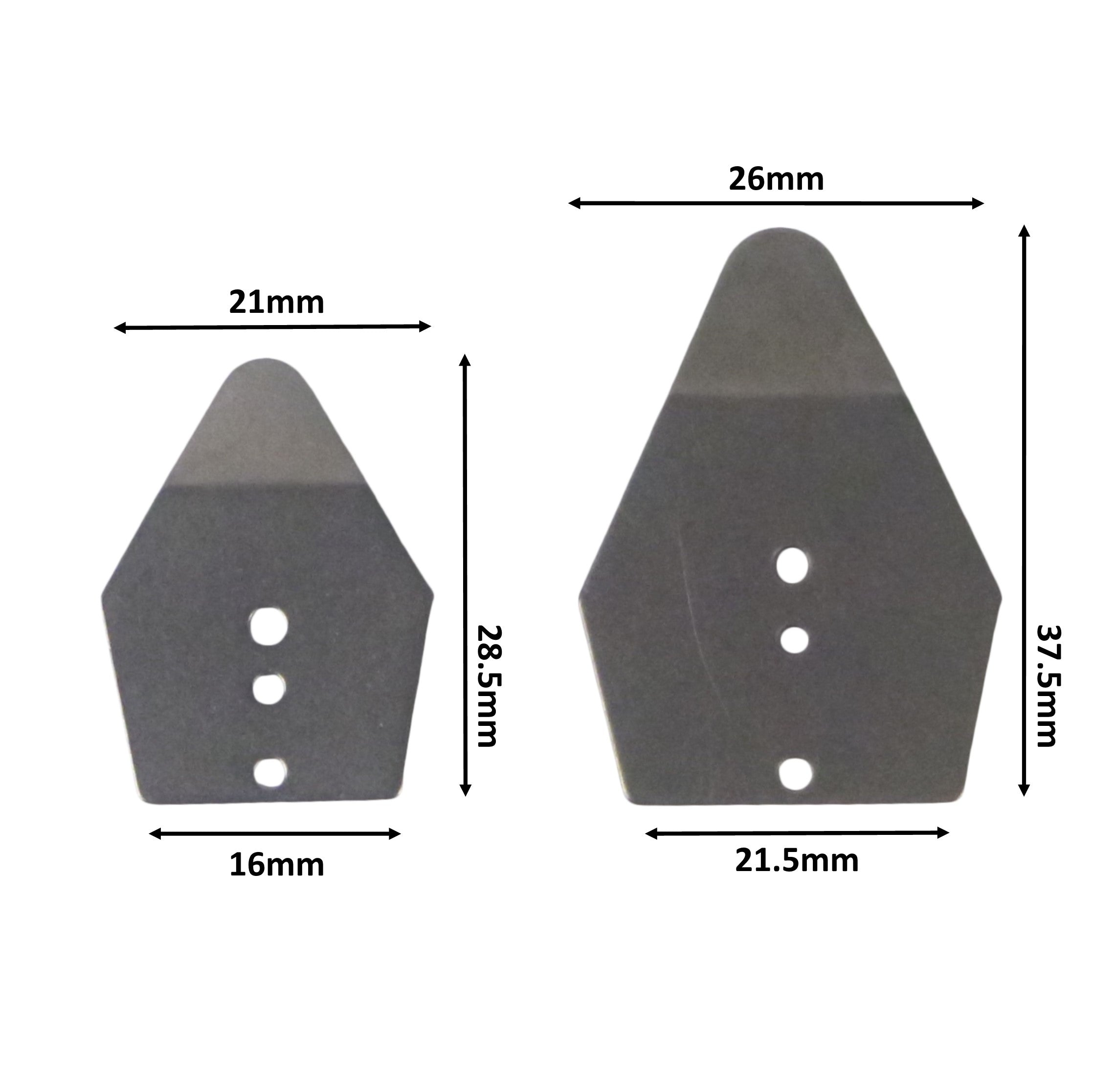 Artizan Shakee Blade, 37.5L x 26mmW, Base 21.5mm, Qty 10 โ image 2