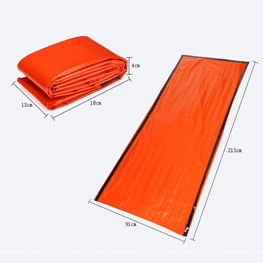 3 Pieces Emergency Sleeping Bag, Waterproof Emergency Sleeping Bags for Survival, Sleeping Bag,Pocket Size Survival Blanket, 213.4 x 91.4 cm โ image 3
