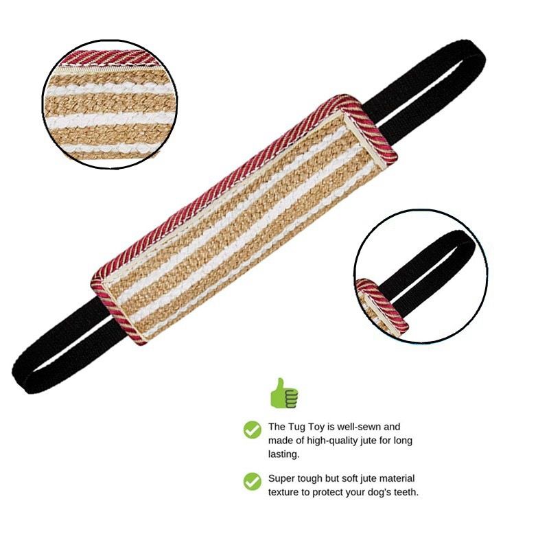 Interactive Tug-of-War Training Bite Stick for Dogs – Durable Jute Rope Toy with Comfortable Handles, Playtime, and Teething Relie — image 4