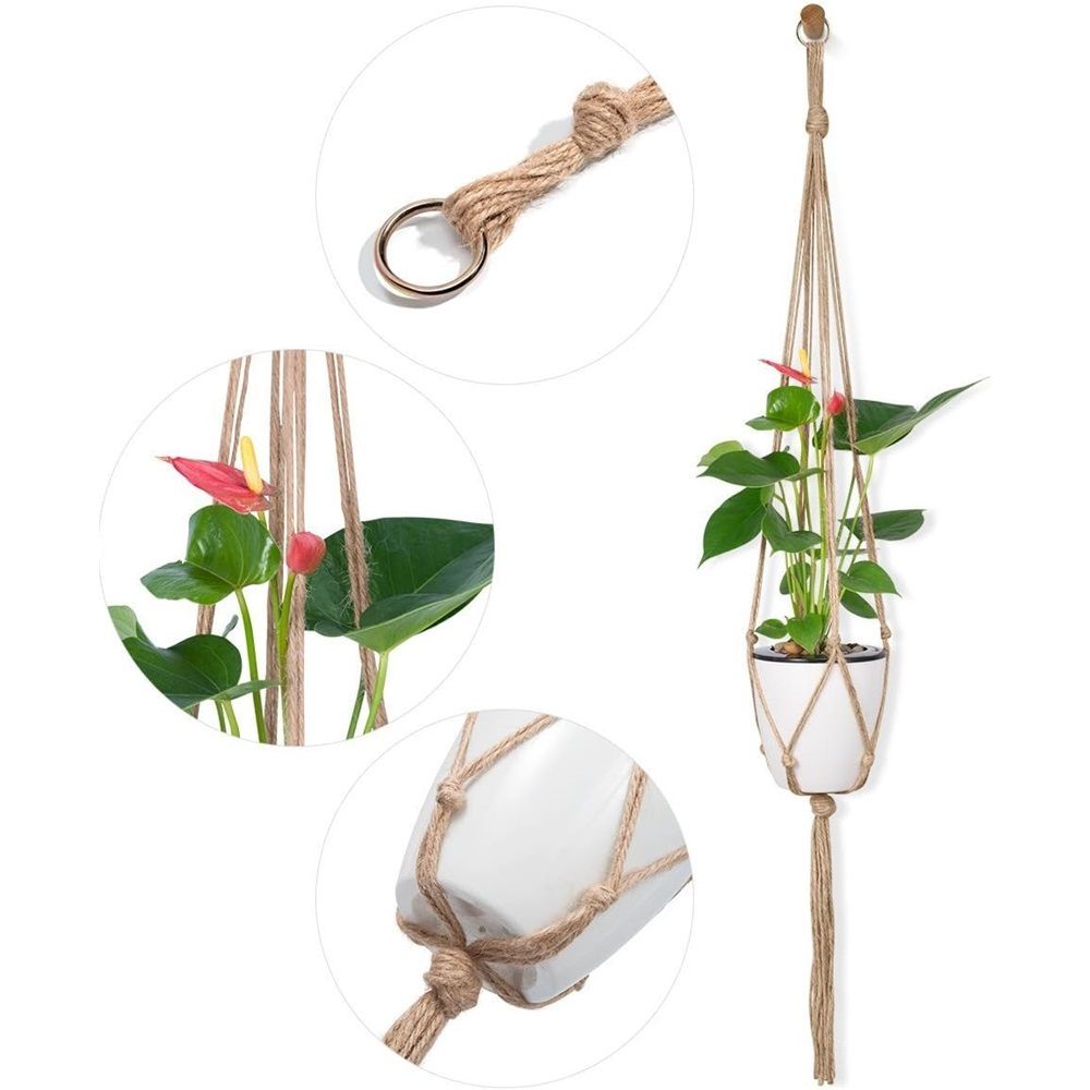 Plant suspended basket, 2 Packs suspended basket, Hanging Planter for Indoor Plants Decorative Pot Hanger for Home Decor, only Hanger, NO Plant and โ image 4